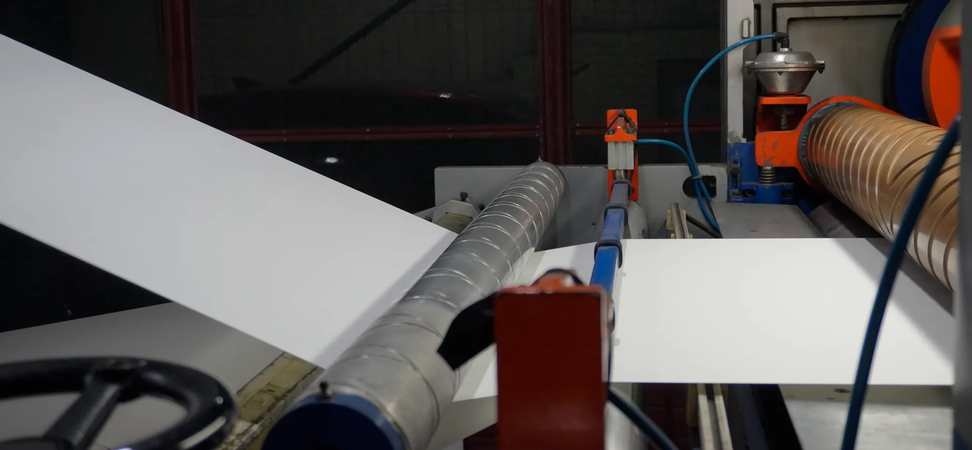 Rolls of finished paper stock at Fil-Anchor